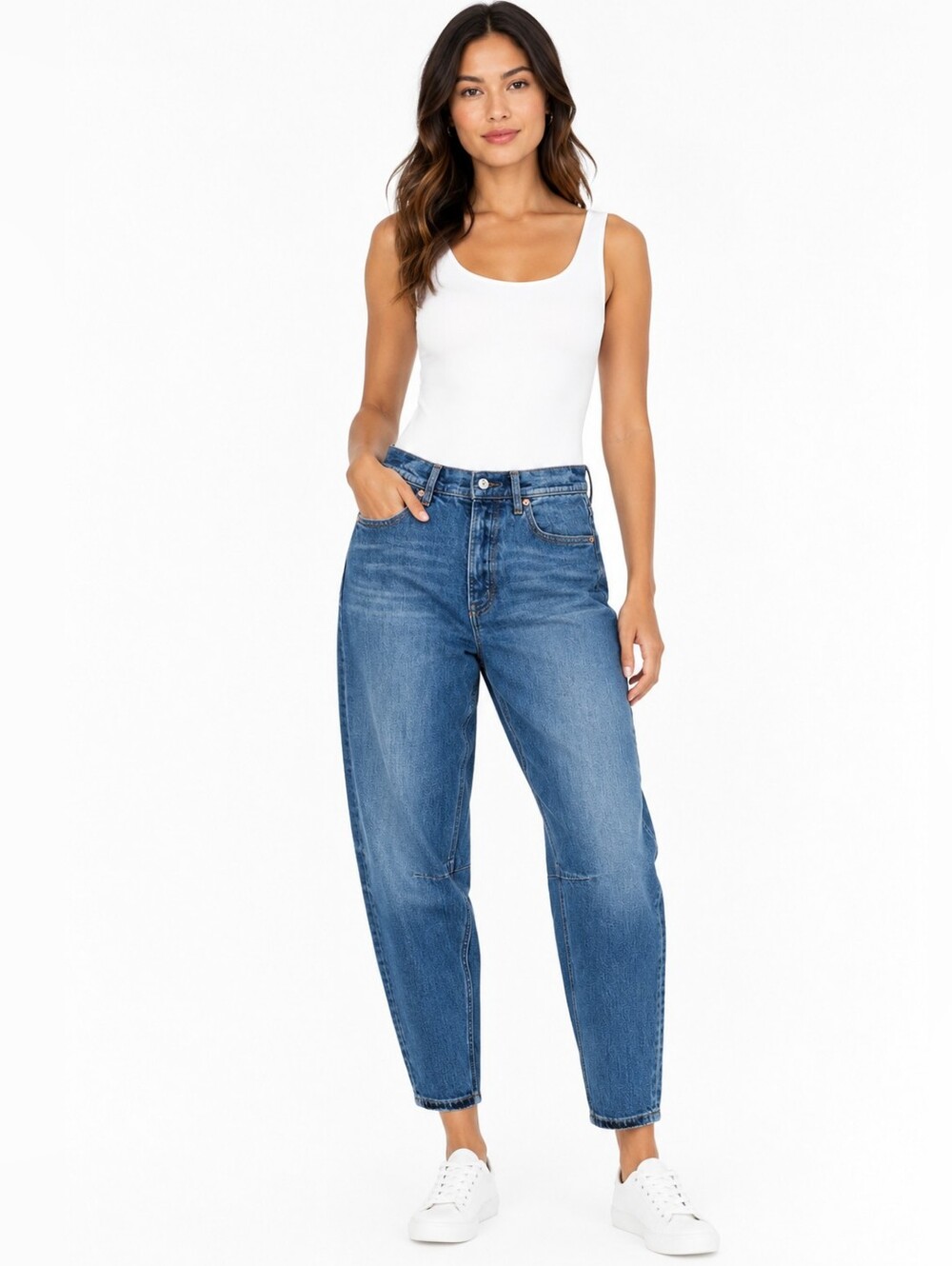 NWT Scotch & Soda Barrel Fit Jeans Women’s Size 25 Medium Wash Tapered Denim